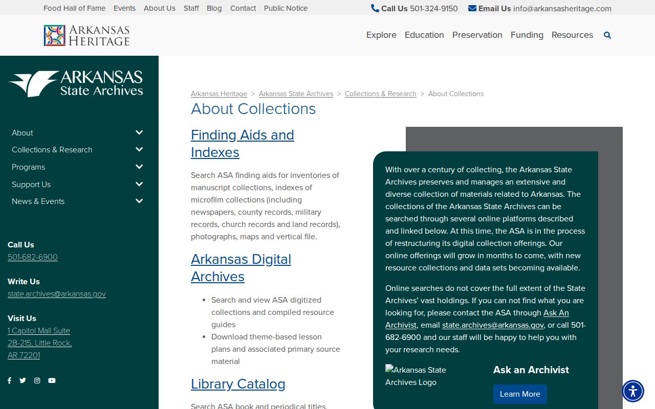 Arkansas State Archives route for older Franklin County booking records